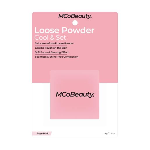 MCoBeauty Loose Powder Cool & Set - Rose Pink, Finely Milled Water-Based Setting Powder, Vegan, Cruelty Free Cosmetics-BrightBean Baby