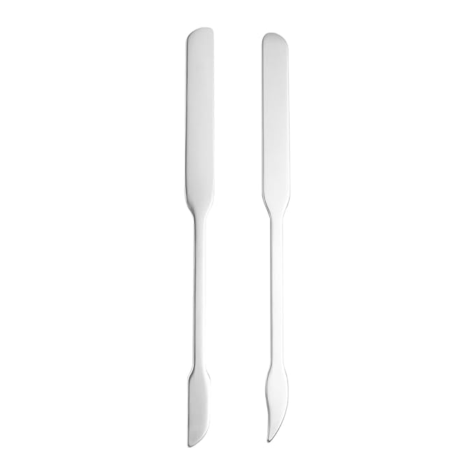 3pcs Cosmetic Mixing Makeup Spatula Nail Art Palette,Spoon Stainless Steel Spatula Face Brush Stirring Embossing Stick Makeup Brushes Cosmetic Tools Nail Polish Mix Stick-BrightBean Baby