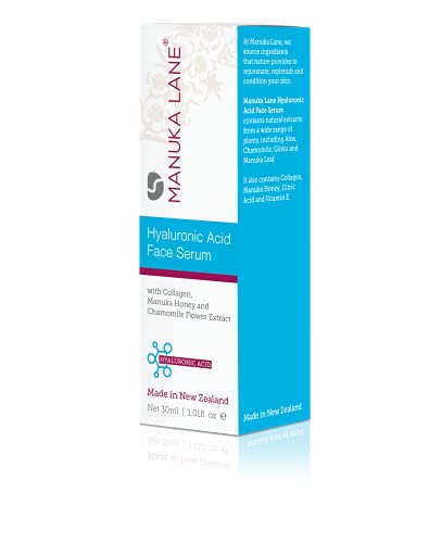 Hyaluronic Acid Serum for Face and Neck with Collagen, Manuka Honey & Chamomile Flower Extract | Plant Based Formula | Carefully formulated to keep your skin young and healthy!-BrightBean Baby