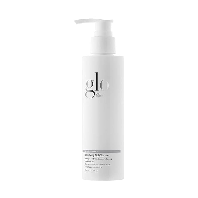 Glo Skin Beauty Purifying Gel Cleanser - Salicylic Acid + Niacinamide Face Wash Balances Skin, Targets Clogged Pores, Excess Oil & Breakouts - Gently Exfoliates & Minimizes Appearance of Fine Lines-BrightBean Baby