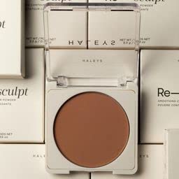 HALEYS Re-sculpt Smoothing Contour Powder (Medium) Lightweight, Non-Caking, Nourishing & Skin-Softening, Infused with Shea Butter & Chamomile Flower Water to Soothe Skin-BrightBean Baby