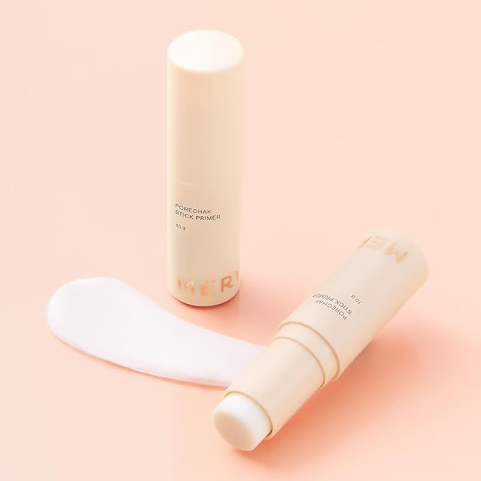 MERYTHOD PORE-CHAK Stick Primer Erasing Mattifying Hard Primer Stick, Filttered Effect, Easy Stick Type, Uneven&Pore Cover 0.4oz-BrightBean Baby