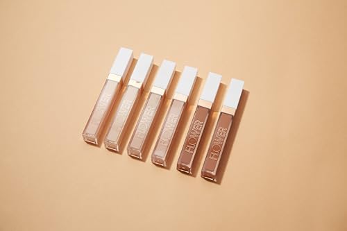 FLOWER BEAUTY By Drew Barrymore Light Illusion Full Coverage Concealer - Diffuse Dark Under Eye Circles + Blurs Blemishes - Weightless Formula + Crease Proof Makeup (Vanilla)-BrightBean Baby
