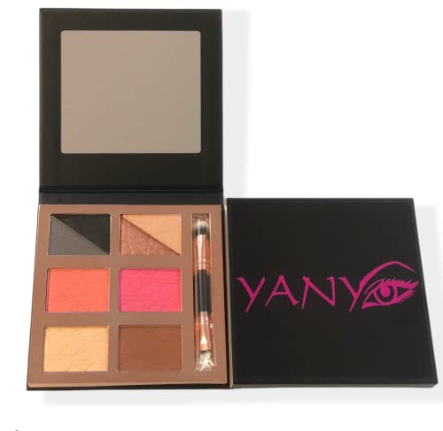 Luxe Light & Loaded Multi-Use Palette | 4-in-1, Eyeshadow, Blush, Contour, Highlight | Mix colors for Custom Blends | Includes Mirror and Dual Brush-BrightBean Baby