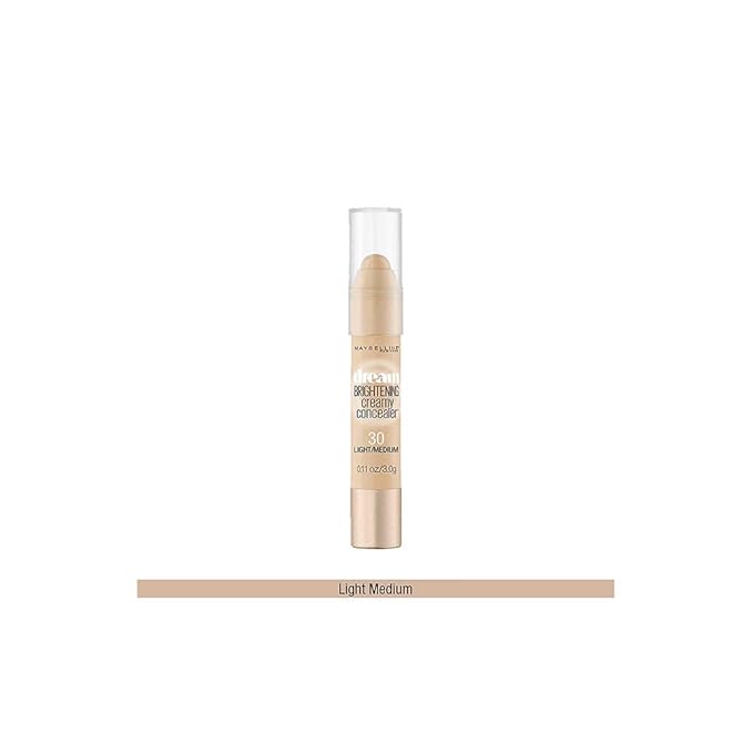 Maybelline Dream Brightening Creamy Concealer, Light/Medium, 0.11 oz.-BrightBean Baby