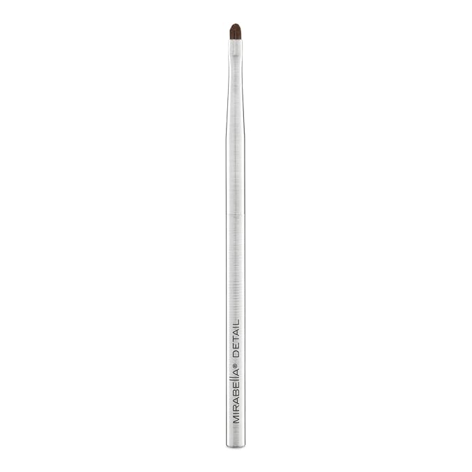 Mirabella Detail Professional Makeup Brush – Precision Eyeshadow Brush for Blending & Smudging – Small Vegan Brush w/Tapered Bristles & Weighted Handle for Eyeshadow Detailing-BrightBean Baby