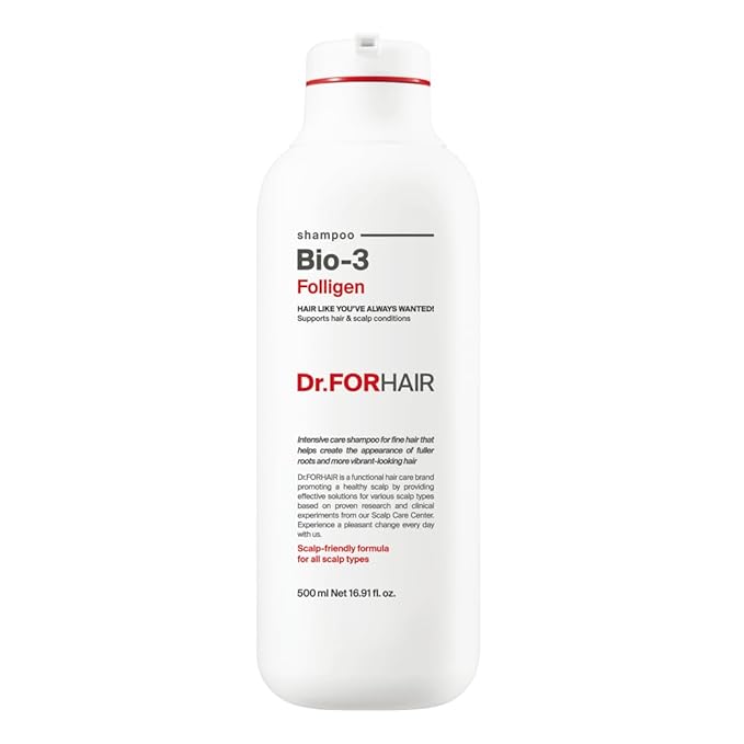 Dr.FORHAIR Bio-3 Folligen Shampoo 500 ml/16.91 fl. oz. | Hair Strengthening and Volumizing | Revitalizes and Moisturizes-BrightBean Baby