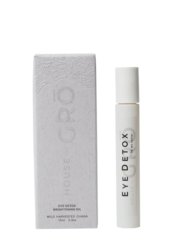 House of Grō EYE DETOX - BRIGHTENING OIL | 10ML - Chaga Mushroom Skincare, Eye Detox Roller, Inclusive Clean Beauty For All Ages And Skin Types, For Healthier Looking Skin-BrightBean Baby