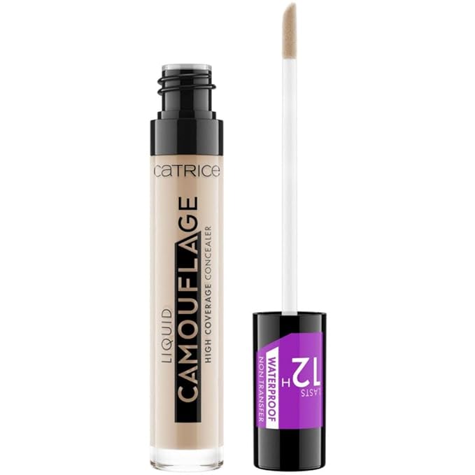 Catrice Liquid Camouflage High Coverage Concealer, Concealer Pen, Lasts 12 Hours, No.020 Light Beige, Nude for Combination Skin, for Blemished Skin, Long Lasting, Vegan, Oil-Free, Waterproof (5ml)-BrightBean Baby