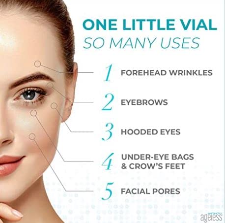 Instantly Ageless Facelift in A Box - Instant Eye Bag Remover Puffiness -1 Box of 25 Vials - Instant Under Eye Bags Remover - Wrinkle Tightener - Instant Wrinkle Remover for Face Instant Lift-BrightBean Baby