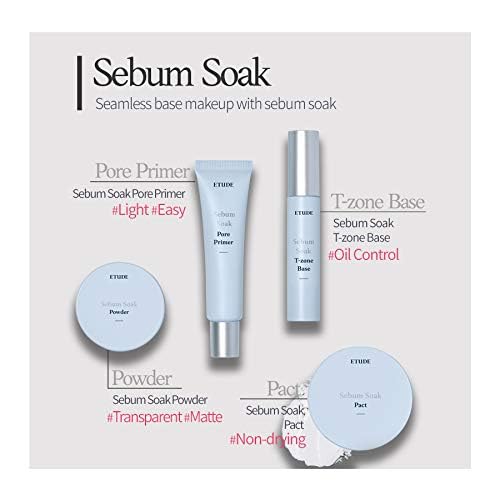 ETUDE Sebum Soak Powder 5g (23AD) | Makeup Powder for Oily Face with Sebum Control, Soft Skin Effect and Matte Finish | Flawless Long-Lasting Make up | Kbeauty-BrightBean Baby