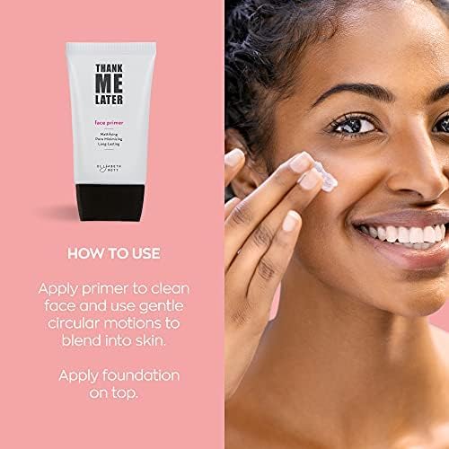 Elizabeth Mott Thank Me Later Face & Eye Primer – Long-Lasting Matte Makeup Base, Pore Minimizer, Oil & Shine Control, Wrinkle Blurring, Crease Prevention, Smooth Finish for All-Day Wear – 10g & 30g-BrightBean Baby