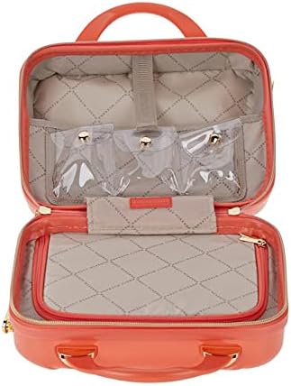 2-in-1 Essential St. Tropez Design Beauty Case - Black/Cream Python, Rose Gold-BrightBean Baby