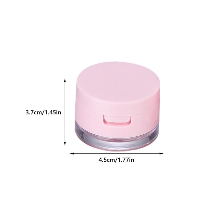 minkissy 2 Sets Powder Box Mini Containers Loose Cosmetic Cases for Traveling Foundation Makeup Powder Women Cosmetic Supply Powder Case Bulk Makeup Pink Flash Body Powder 3g Abs-BrightBean Baby