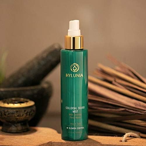 Hylunia Colloidal Silver Mist Toner 5.1 fl. oz. β Hydrating Versatile Toner for Acne-Prone Inflamed Skin | Infused with Colloidal Silver & Lavender for Glowing Skin Cuts & Burns, Body-Refresher