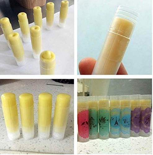 12 Pieces Clear Plastic Empty Lip Balm Tubes Containers DIY Lip Balm Lip Gloss Tube Pipe Bottle-BrightBean Baby