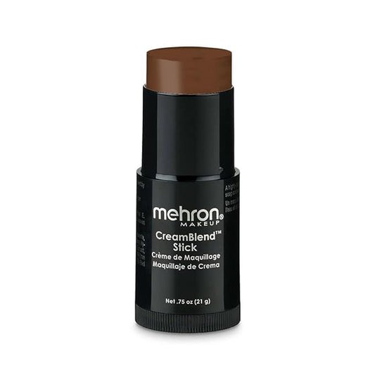 Mehron Makeup CreamBlend Stick - Foundation (.75 oz) (MEDIUM EBONY)-BrightBean Baby