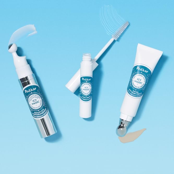 Polåar - Icy Magic Tinted Anti-dark Circles with Siberian Ginseng - Illuminates & smoothes eye contour - Universal shade - Fragrance-Free - 97% Natural, Vegan, Cruelty Free, Made in France - 0.4 Fl Oz-BrightBean Baby