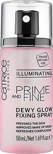 Catrice | Prime & Fine Illuminating Dewy Glow Spray | Transparent and Fast Drying Fixing Spray| Paraben Free & Vegan | Cruelty Free (Pack of 1)-BrightBean Baby