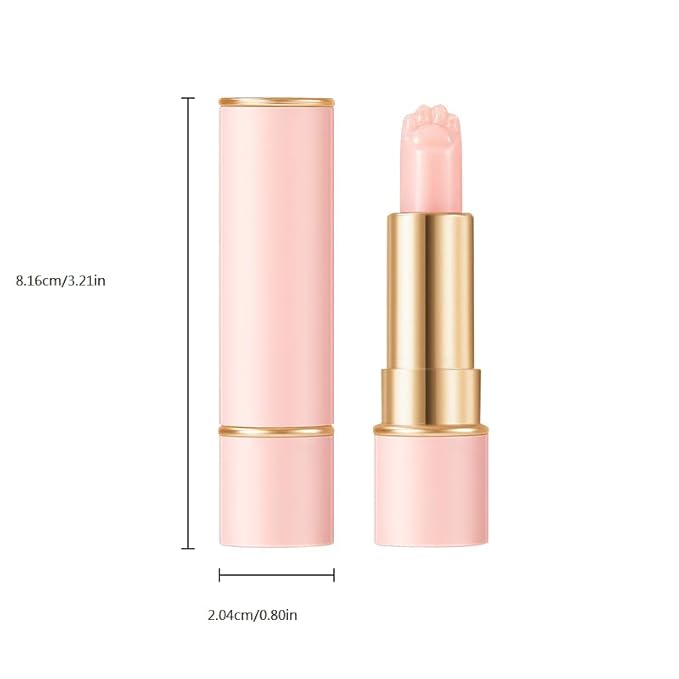 2PCS Thermochromic Lip Balm,Cat Paw Shaped Color Changing Lip Balm, Mini Cute Moisturizing Lip Balm, Long Lasting Lip Balm for Dry Lips Temperature Change Fruit Jelly Lipstick for Female Student-BrightBean Baby