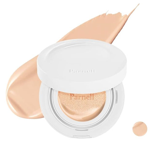 Parnell Cicamanu Serum Cushion - Moisturizing Foundation for Soothing, Coverage, Glass Skin and Lightweight for Sensitive and Dry Skin Pearl Skin (0.52 Fl Oz) (19C)-BrightBean Baby