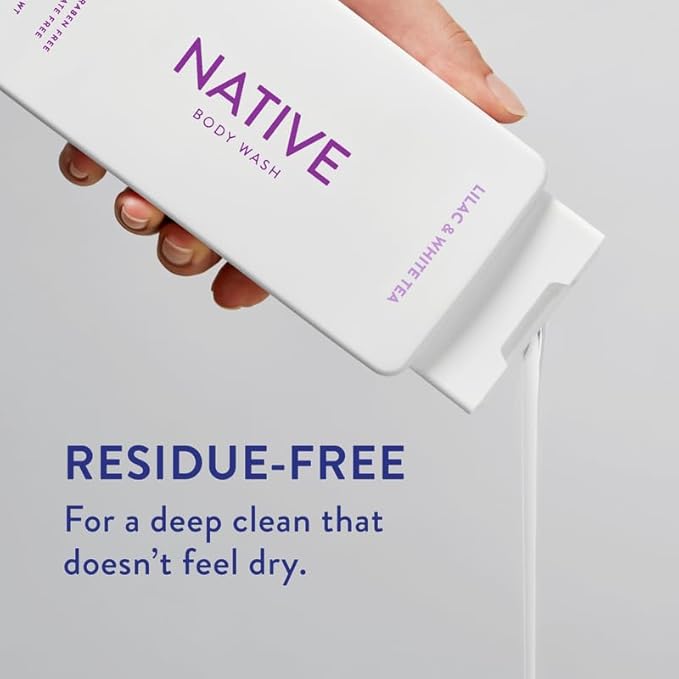 Native Body Wash Contains Naturally Derived Ingredients | For Women & Men, Sulfate, Paraben, & Dye Free Leaving Skin Soft and Hydrating | Lilac & White Tea 18 oz - 2 Pk-BrightBean Baby