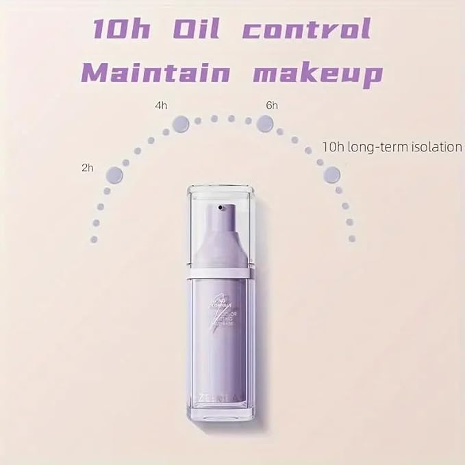 ZEESEA Purple Illuminating Face Primer for Brighten, Base Skin Color Correcting Primer for Poreless, Makeup Application & Hydrating Tinted Glow, Cruelty-Free Long Lasting Power Grip Formula, 1.06 Oz-BrightBean Baby