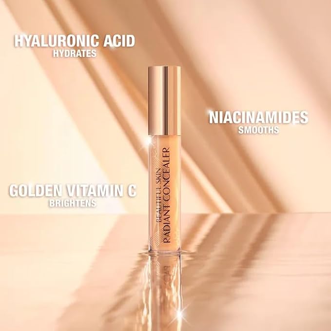 Charlotte Tilbury Beautiful Skin Medium to Full Coverage Radiant Concealer with Hyaluronic Acid – 16 Deep-BrightBean Baby
