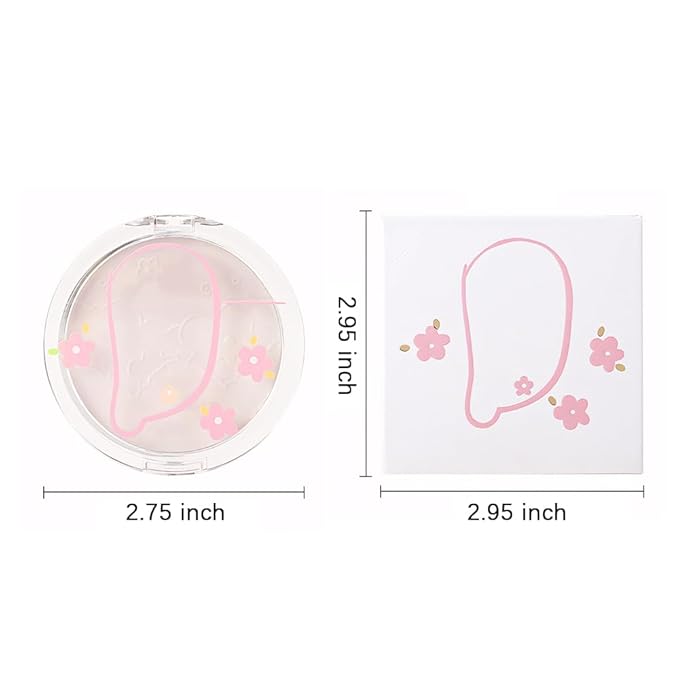 Face Oil Control Pressed Setting Powder-Clarifying Finishing Powder,Waterproof Long Lasting Setting Powder Makeup,Blurs Fine Lines&Imperfections,Translucent Powder Setting Powder with Powder Puff-BrightBean Baby