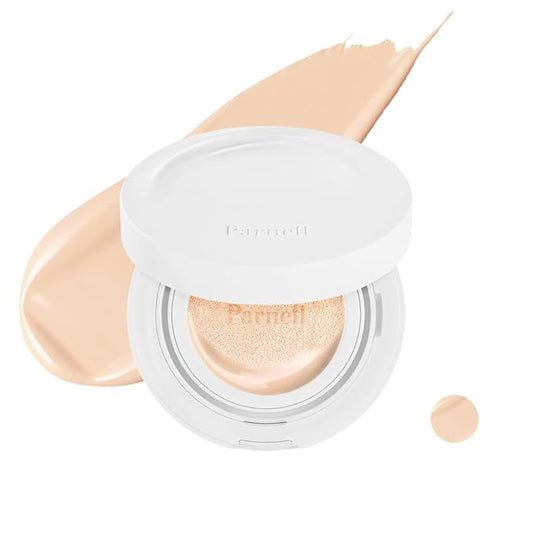 Parnell Cicamanu Serum Cushion - Moisturizing Foundation for Soothing, Coverage, Glass Skin and Lightweight for Sensitive and Dry Skin Pearl Skin (0.52 Fl Oz) (17C)-BrightBean Baby