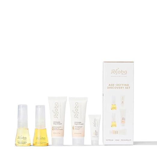 The Jojoba Company - Age-Defying Discovery Set - Perfect for Ageing Skin, Complete Day and Night Skincare Routine, Natural Anti-Ageing Skincare Mini Set - Clinically Proven Results-BrightBean Baby