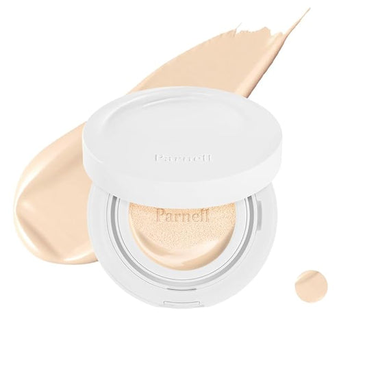 Parnell Cicamanu Serum Cushion - Moisturizing Foundation for Soothing, Coverage, Glass Skin and Lightweight for Sensitive and Dry Skin Pearl Skin (0.52 Fl Oz) (13N)-BrightBean Baby