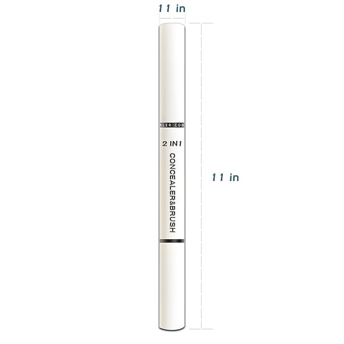 Concealer Stick Full Coverage, Cream Color Corrector Makeup, Dual Ended Conceal Pen with Brush, Waterproof Matte Eraser Dark Circles, Blemish, Pores, Spots Buildable for All Skin Types- Natural-BrightBean Baby