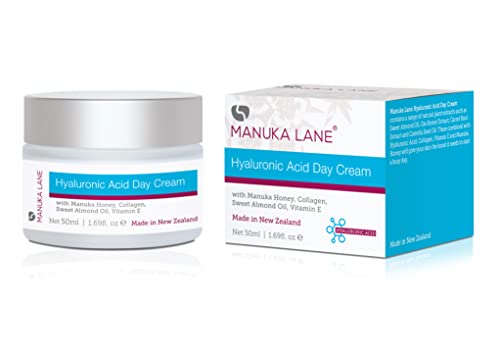 Manuka Lane Hyaluronic Acid Day Cream for Face and Neck with Oat Kernel Extract, Camellia Seed Oil & Sweet Almond Oil | Plant Based Formula | Carefully formulated to keep your skin young and healthy!-BrightBean Baby