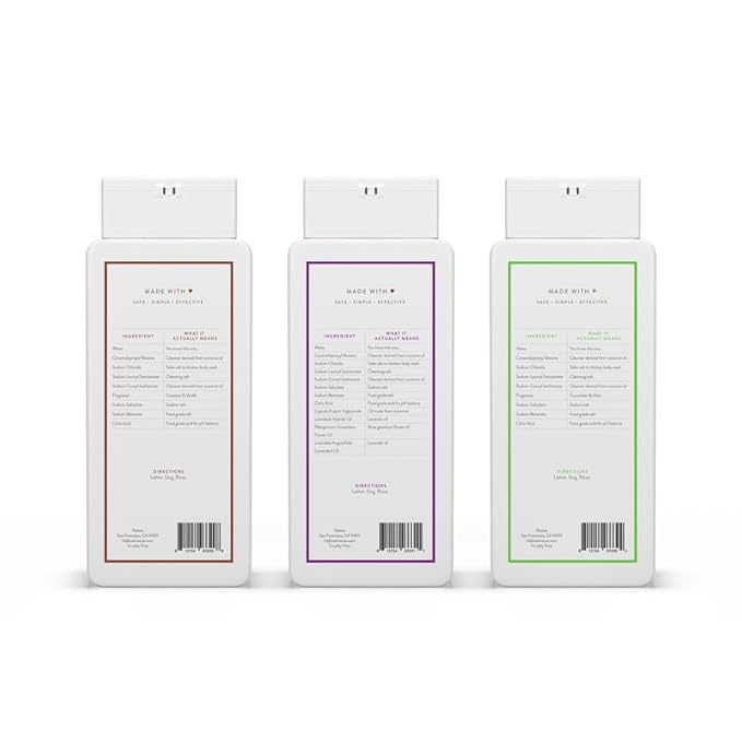 Native Body Wash Contains Naturally Derived Ingredients | for Women & Men, Sulfate, Paraben, & Dye Free Leaving Skin Soft & Hydrated |Coconut & Vanilla, Lavender Rose, & Cucumber Mint, 18 oz Pack of 3-BrightBean Baby