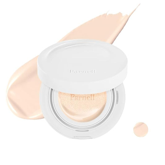 Parnell Cicamanu Serum Cushion - Moisturizing Foundation for Soothing, Coverage, Glass Skin and Lightweight for Sensitive and Dry Skin Pearl Skin (0.52 Fl Oz) (13C)-BrightBean Baby