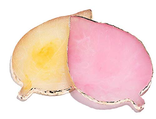 Resin Nail Art Plate Palette,Makeup Palettes,Gel Polish Color Mixing Plate Drawing Painting Color Palette,Golden Edge Heart Shaped Nail Art Display Holder-BrightBean Baby