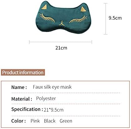 PERFECTSIGHT Sleep Eye Masks, Cute Cat Silk Sleep Eye Cover Lightweight Adjustable Eyeshade Mask Cover for Women Men Sleep Travel Nap (Black)-BrightBean Baby