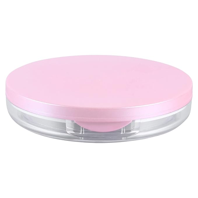 Powder Puff 2pcs Loose Powder Containers with Elasticated Net Sifter, Mirror and Puff 5g Loose Powder Compact Case Case for DIY Makeup and Travel () Cushion Foundation-BrightBean Baby