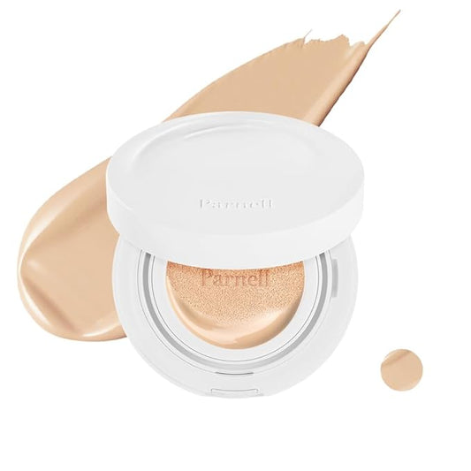 Parnell Cicamanu Serum Cushion - Moisturizing Foundation for Soothing, Coverage, Glass Skin and Lightweight for Sensitive and Dry Skin Pearl Skin (0.52 Fl Oz) (21N)-BrightBean Baby