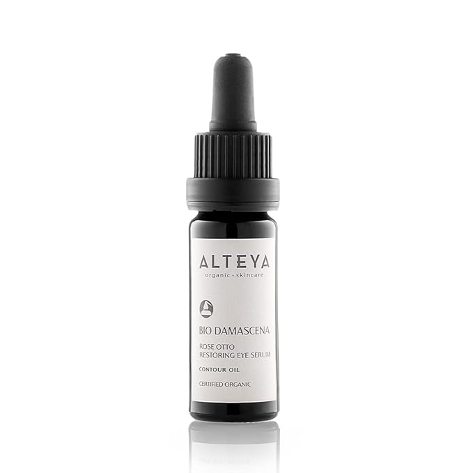 Alteya Organics Eye Serum USDA Certified Organic Skin Care 0.34 Fl Oz/10 mL Bio Damascena Award-Winning Eye Treatment With Organic Bulgarian Rose Oil Rejuvenating, Revitalizing and Clarifying-BrightBean Baby