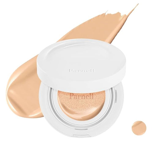 Parnell Cicamanu Serum Cushion - Moisturizing Foundation for Soothing, Coverage, Glass Skin and Lightweight for Sensitive and Dry Skin Pearl Skin (0.52 Fl Oz) (21C)-BrightBean Baby