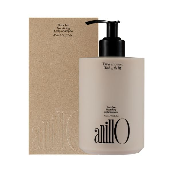 Vegan Nourishing Scalp Shampoo with Black Tea, Hyaluronic & Amino Acids to Strengthen Scalp Barrier, Creamy Woody Scent, Paraben, Sulfate & Silicone Free 450ml / 15.22 fl. Oz-BrightBean Baby