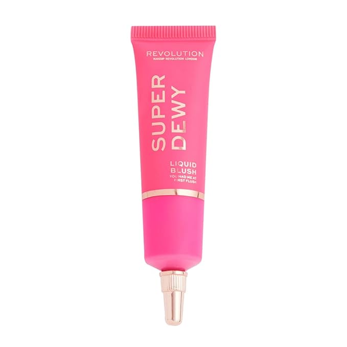 Revolution Beauty, Superdewy Liquid Blush, Richly Pigmented & Buildable, Blendable Formula, You Had Me At First Blush, 0.5 Fl. Oz.