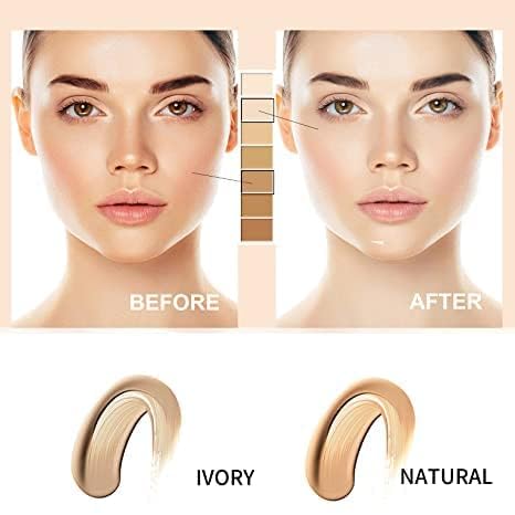 Skin Tone Adjusting CC Cream SPF 50, CC Cream Self Adjusting for Mature Skin, All-In-One Face Sunscreen and Foundation, Pre-makeup Primer Moisturizing Skin Concealer Brightening Skin Tone 30ml - 2 Pcs-BrightBean Baby