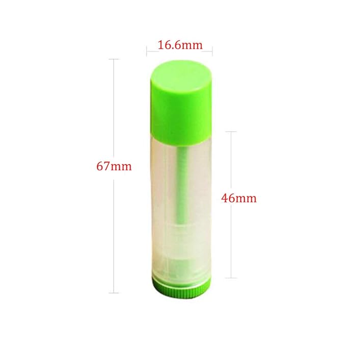 5ml 50 Pcs Empty Clear Lip Balm Tubes Containers with Twist Bottom and Multi Color Caps for Making Lip Balm,DIY Cosmetic Tubes-BrightBean Baby