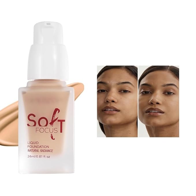 Full Cover Soft Focus Liquid Concealer, 24H Longwearing Waterproof Smooth Matte Flawless Finish Concealer Foundation Corrector for Eye Dark Circles Spots Face Concealer Matte Makeup Base,06-BrightBean Baby