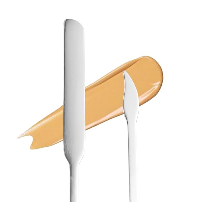 3pcs Cosmetic Mixing Makeup Spatula Nail Art Palette,Spoon Stainless Steel Spatula Face Brush Stirring Embossing Stick Makeup Brushes Cosmetic Tools Nail Polish Mix Stick-BrightBean Baby