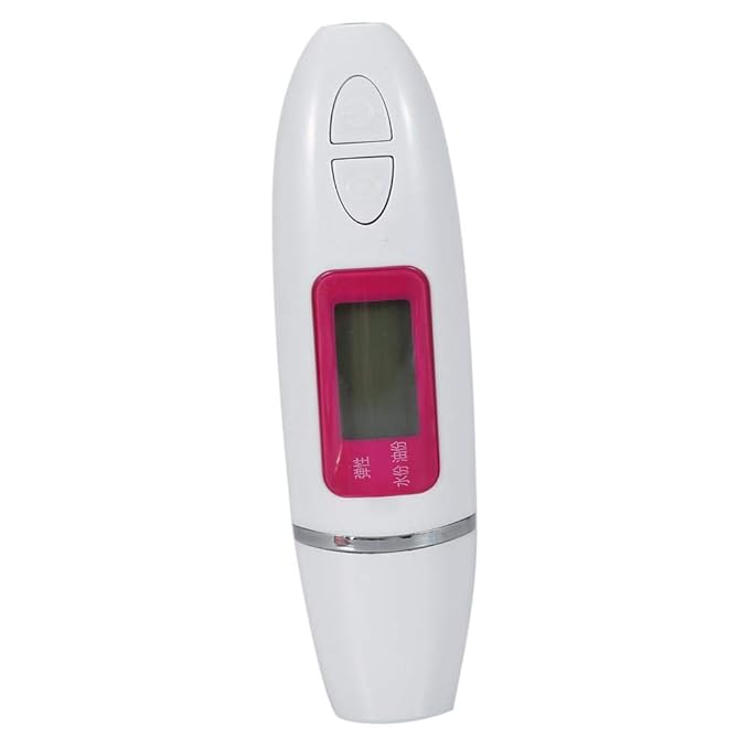 Skin Analyzer, Digital Skin Tester, LCD Display Precision Skin Sensor Tester, Handheld And Portable Facial Water Analyzer (White)-BrightBean Baby