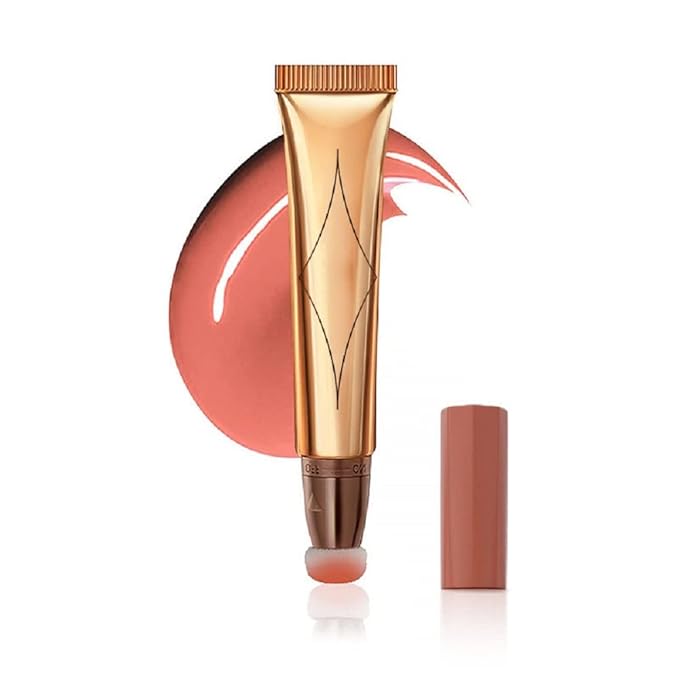 Liquid Blush Beauty Wand, Face Concealer Contouring With Halo Glow Liquid Filter Long Lasting & Smooth Matte Finish Liquid Illuminator Makeup Stick (02 Peach Pink)-BrightBean Baby